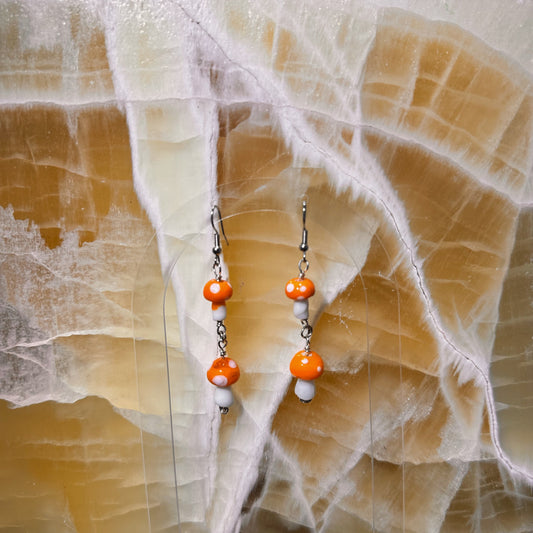 Mushroom earrings 🍄‍🟫