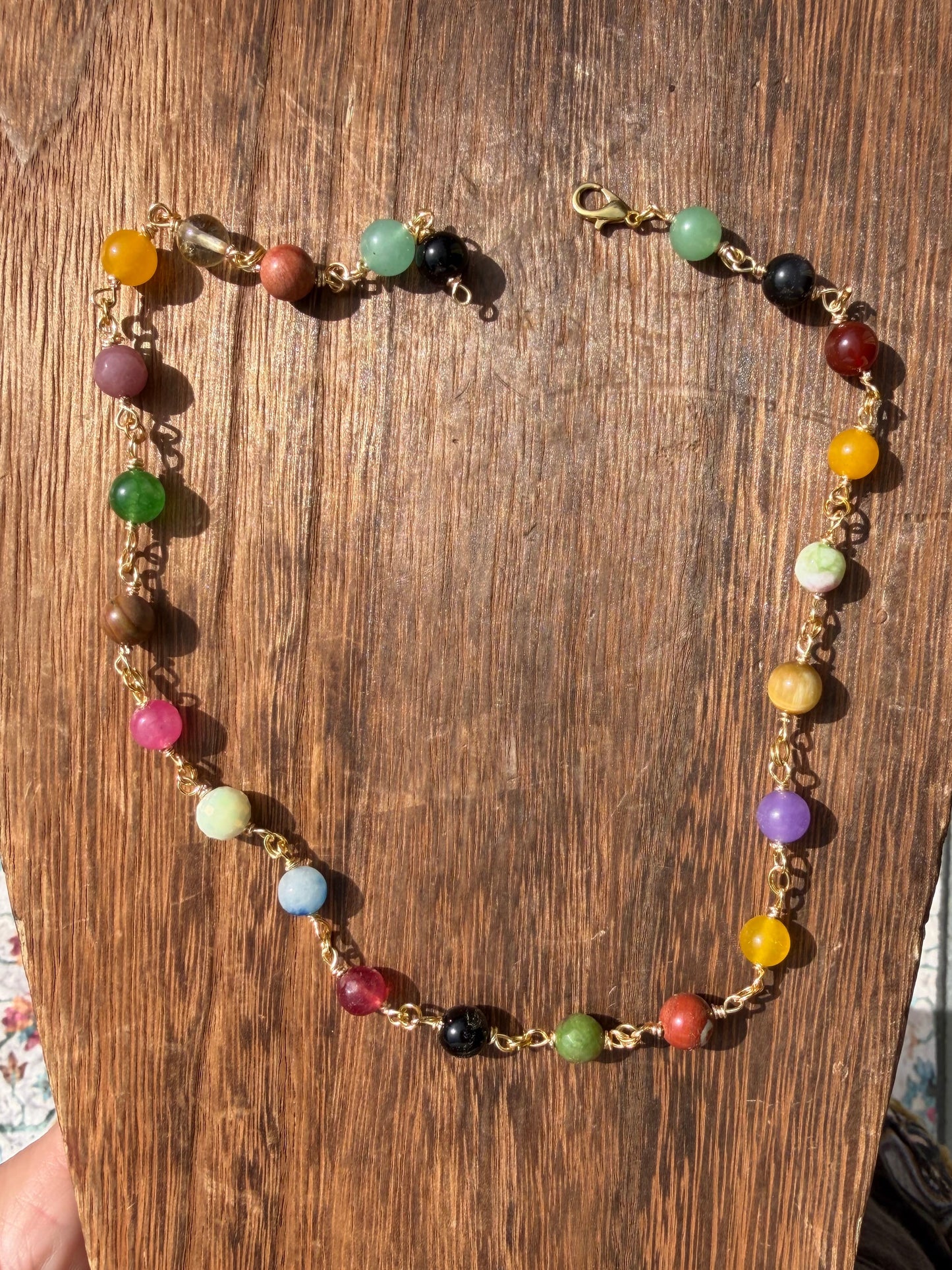 Mixed stone beaded necklace 🫶🏼