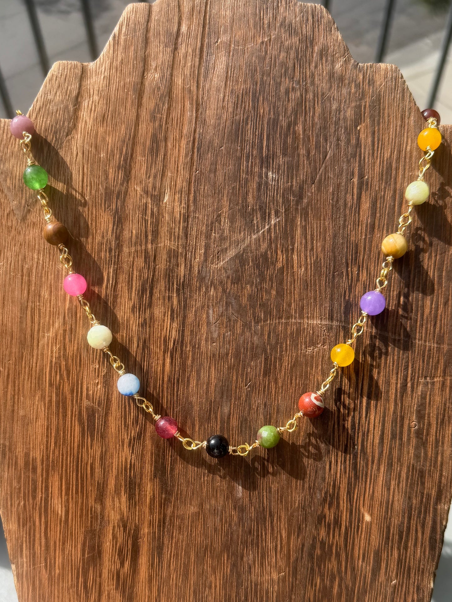 Mixed stone beaded necklace 🫶🏼