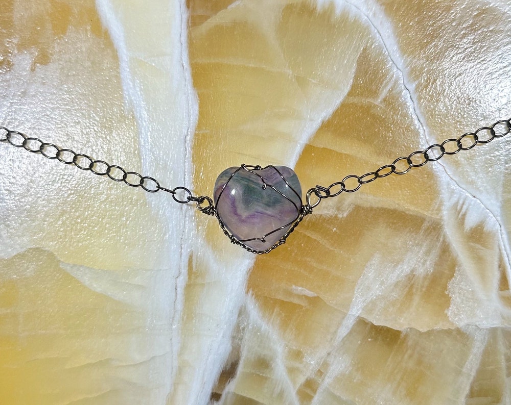 Fluorite Heart Pendant